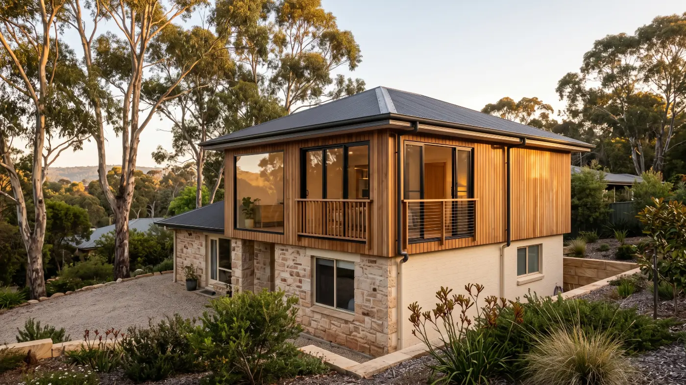 Second-storey addition on a hills home